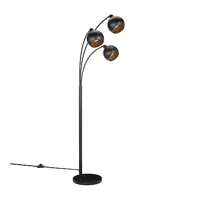 Metal Floor Lamp with 3 Metal Globes