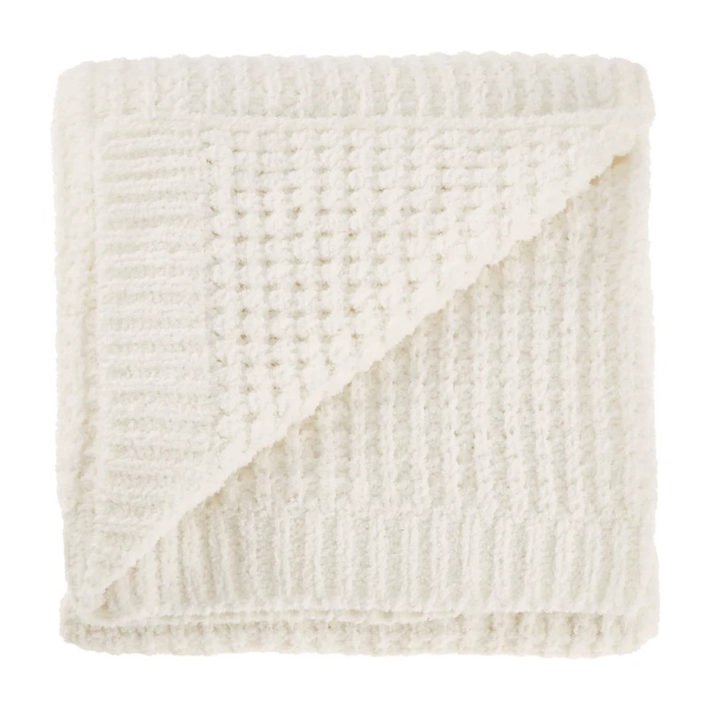 White Cory Chenille Throw