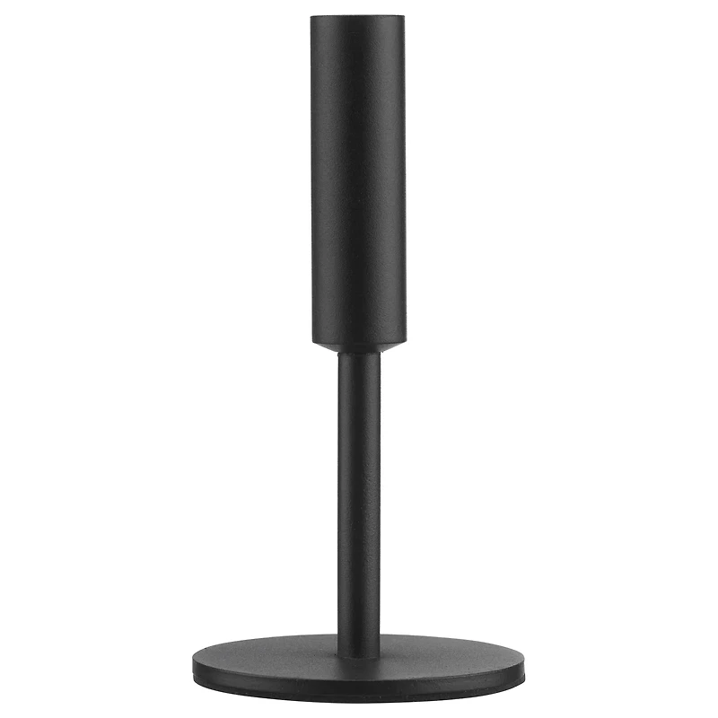 Modern Candle Holder in Black Metal