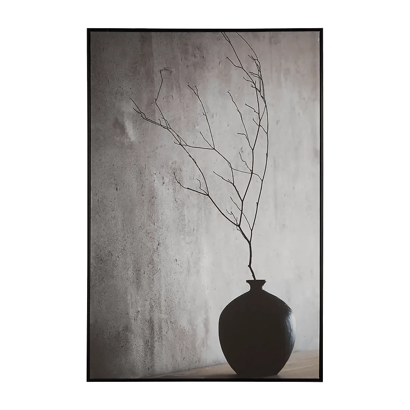 Branch in Black Vase Framed Art