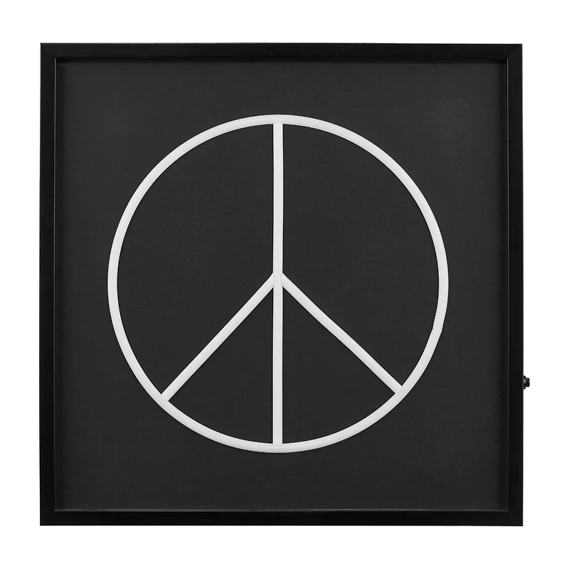 Peace Sign Neon Light Up Wall Art