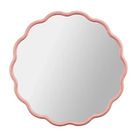 Pink Scalloped Mirror