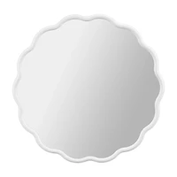 White Scalloped Mirror