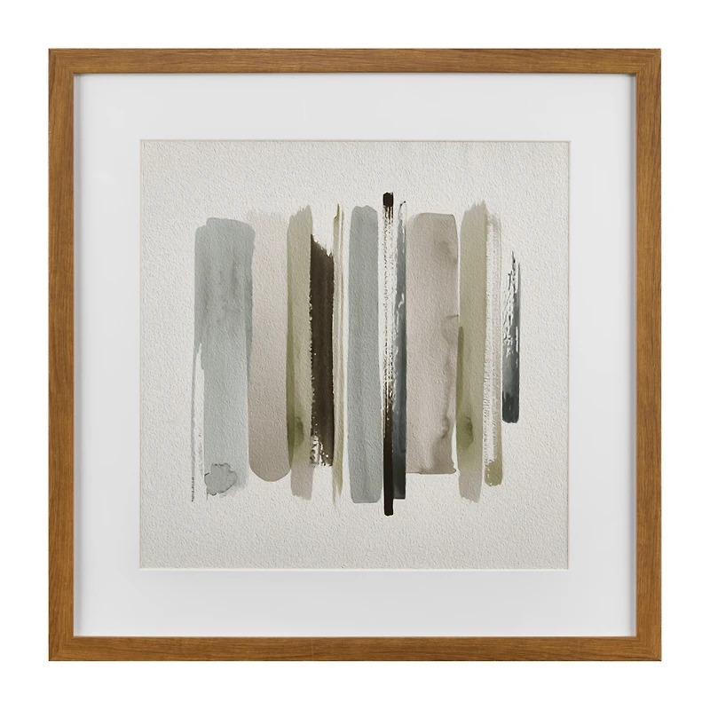 Sage Lines Framed Art