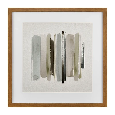 Sage Lines Framed Art