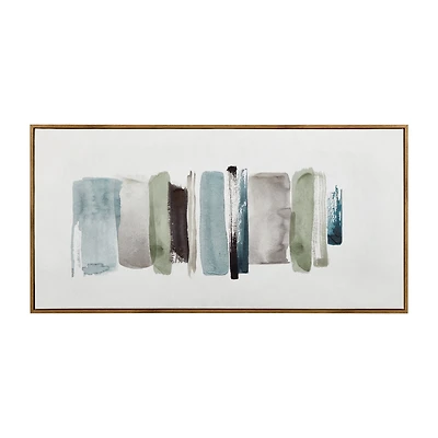 Blue Stokes Framed Art