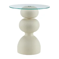 Side Table with Glass Top