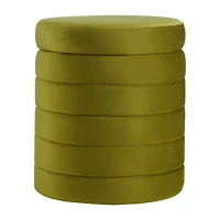 Velvet Ottoman with Storage