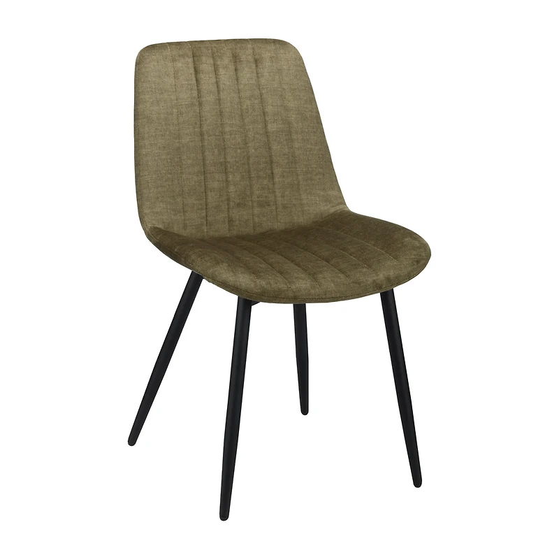 Velvet Fabric and Metal Dining Chair