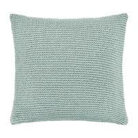 Aqua Lonny Knit Throw Pillow