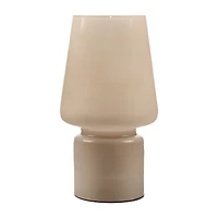 Beige Glass Table Lamp