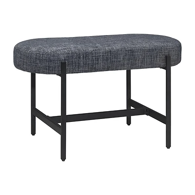 Fabric and Metal Bench