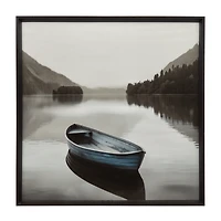 Canoe in a Lake Framed Art