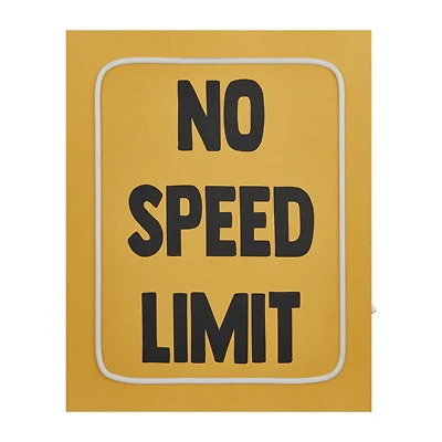 No Speed Limit Neon Wall Art