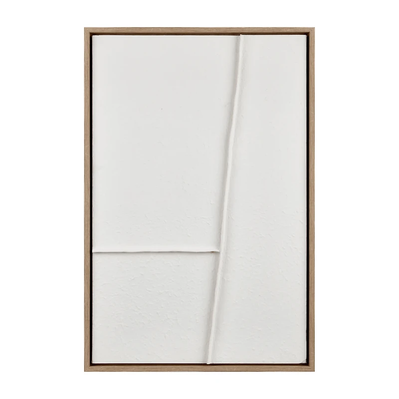 White Abstract Framed Art