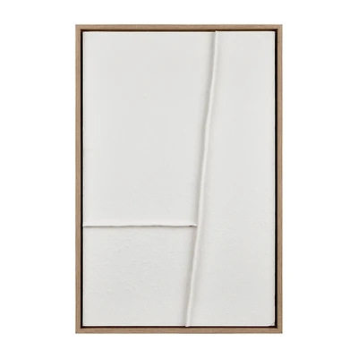 White Abstract Framed Art