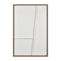 White Abstract Framed Art