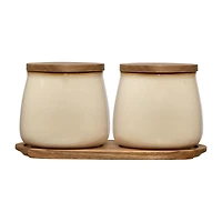 Set of 2 Ceramic Jar