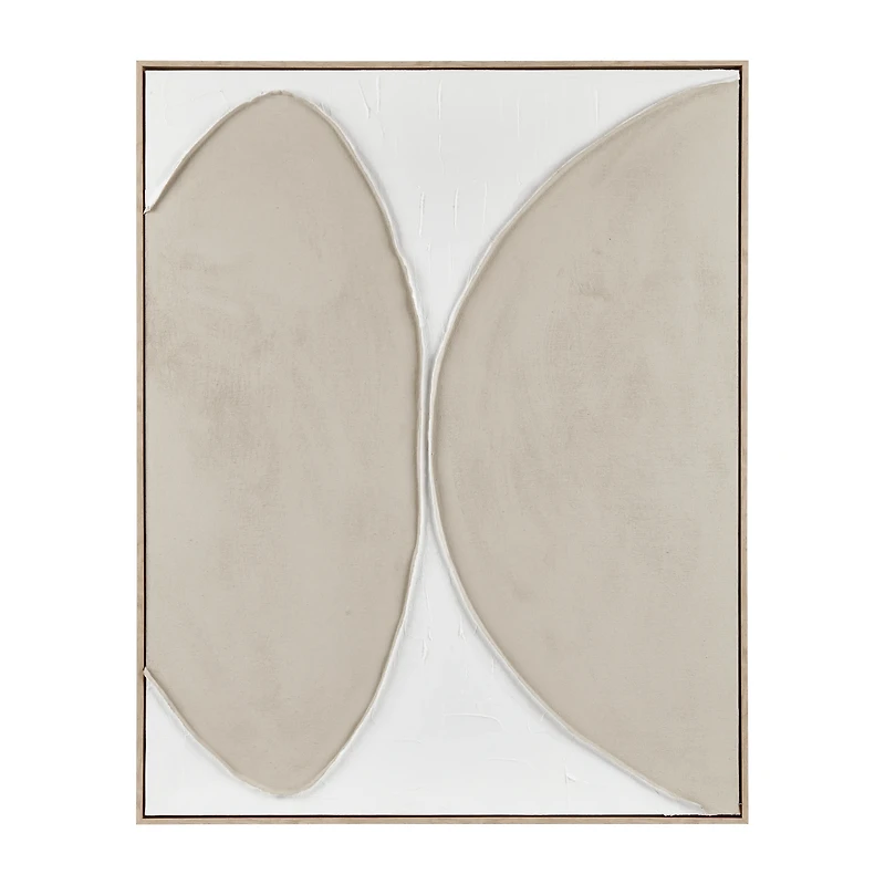 Textured Half Ovals Framed Art