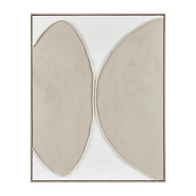 Textured Half Ovals Framed Art