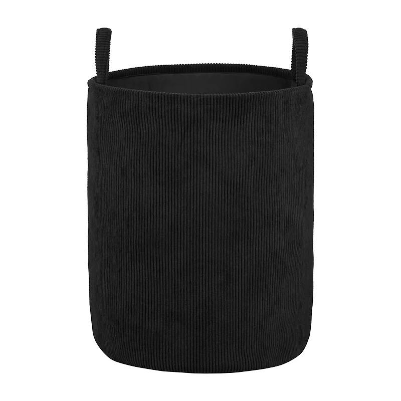 Black Corduroy Hamper