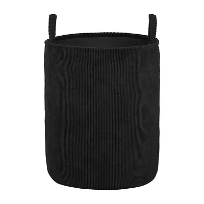 Black Corduroy Hamper