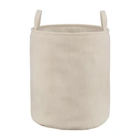 Beige Corduroy Hamper