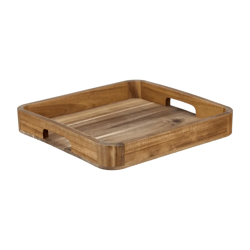 Square Acacia Wood Tray
