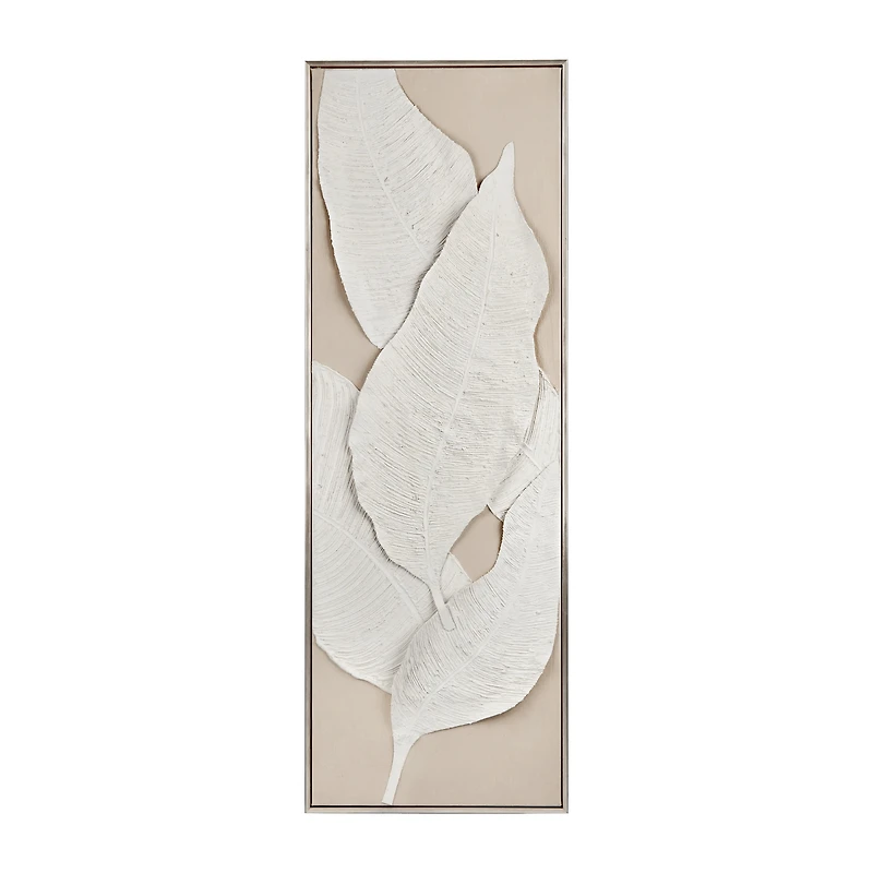 3D Leaves Framed Oil Painting