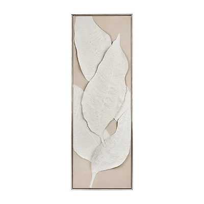 3D Leaves Framed Oil Painting