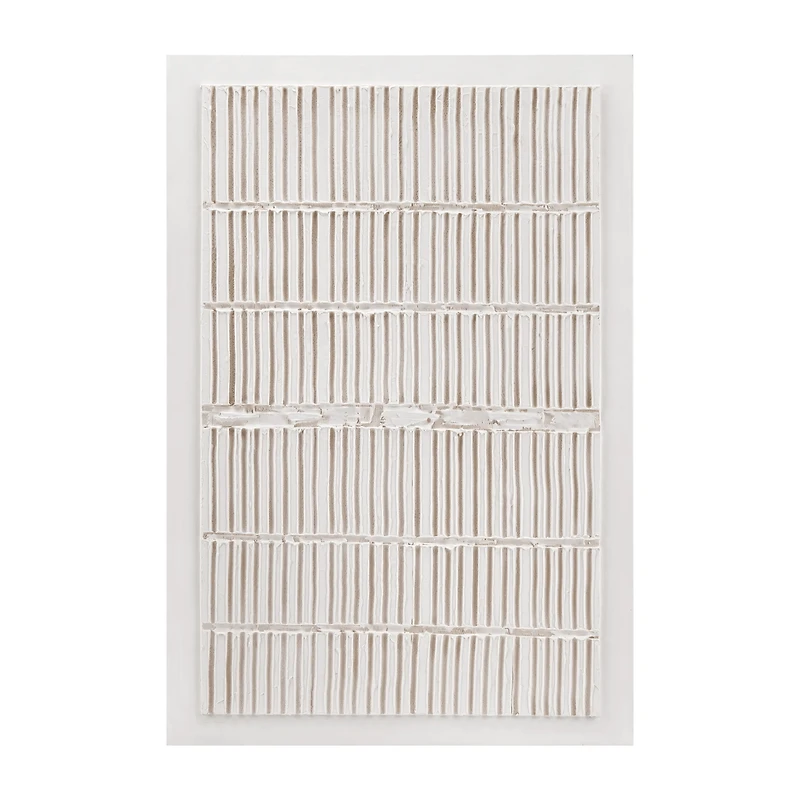 White Textured Abstract Canvas