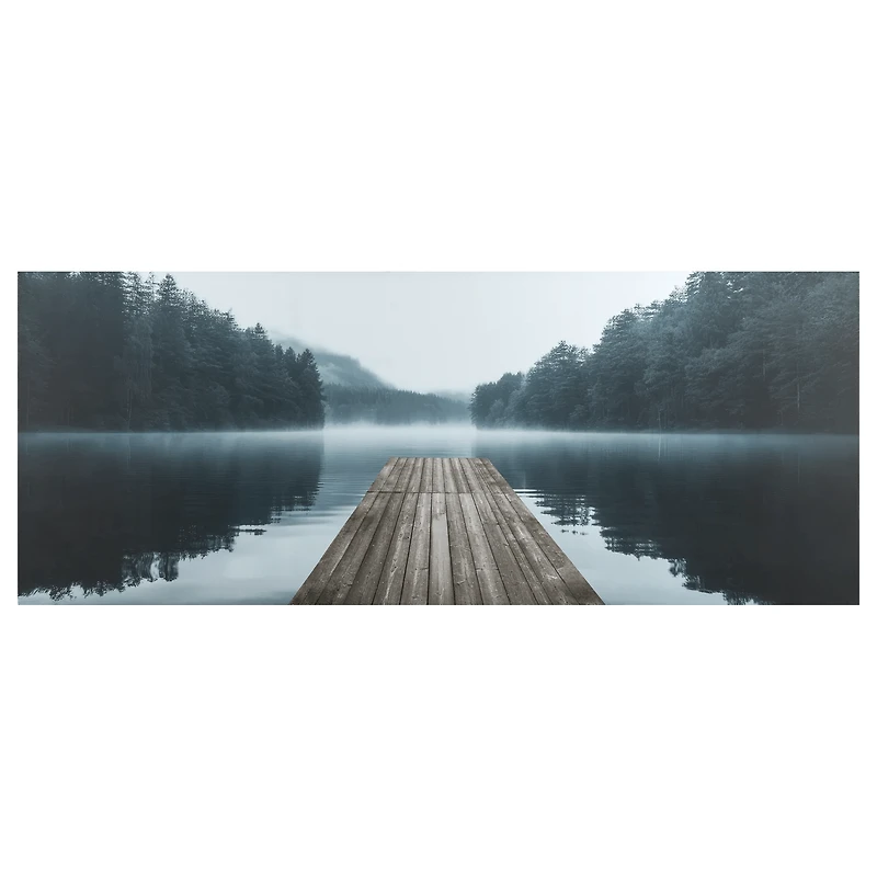Dock on Lake Printed Canvas