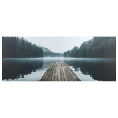 Dock on Lake Printed Canvas