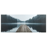 Dock on Lake Printed Canvas