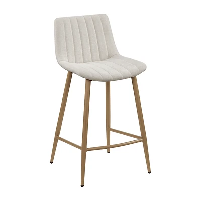 Chita Fabric and Metal Bar Stool