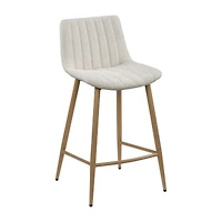 Chita Fabric and Metal Bar Stool