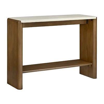 Mango Wood Veneer Console Table