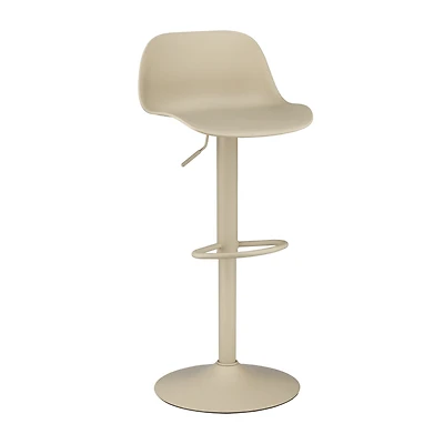 Beige Metal & Plastic Bar Stool