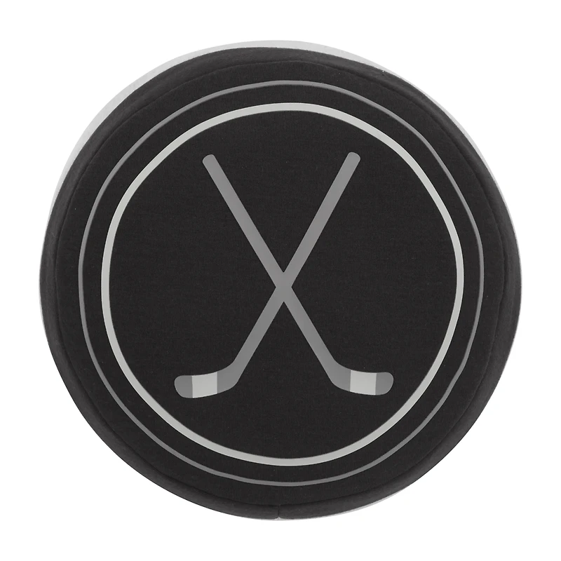 Shaped Cushion with Hockey Sticks
