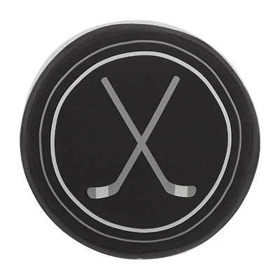 Shaped Cushion with Hockey Sticks