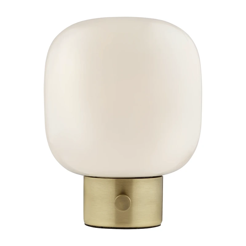 Glass and Metal Table Lamp