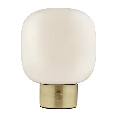 Glass and Metal Table Lamp