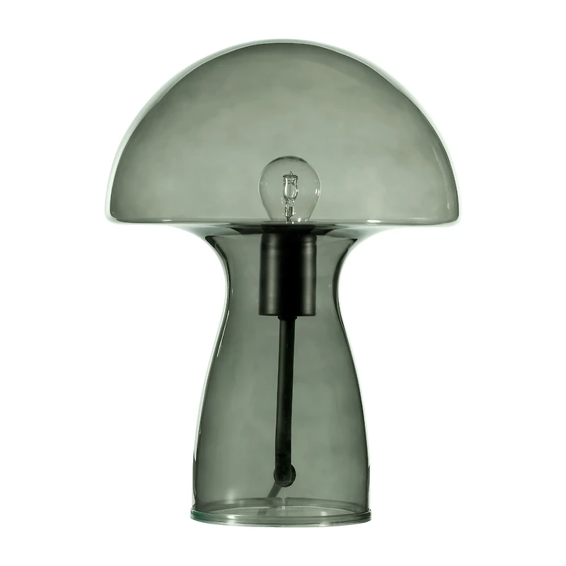 Green Glass Mushroom Table Lamp