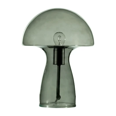 Green Glass Mushroom Table Lamp