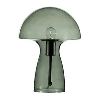 Green Glass Mushroom Table Lamp