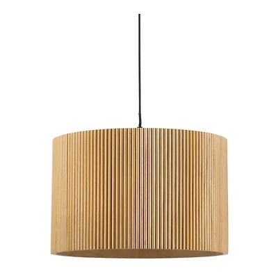 Ribbed Wood Ceiling Lamp