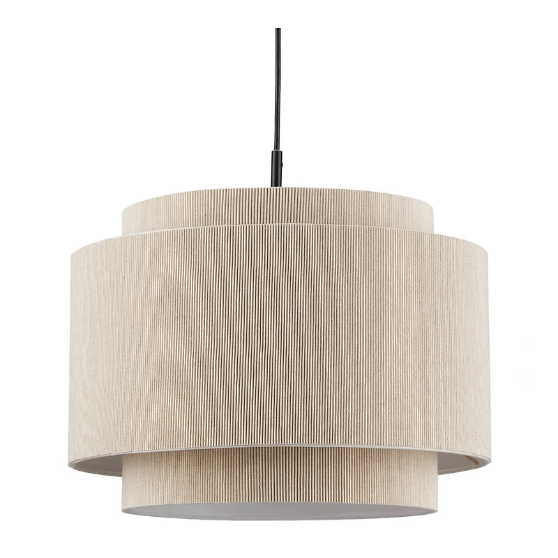 Ribbed Beige Ceiling Lamp