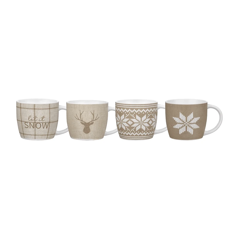 Set of 4 Winter Mugs