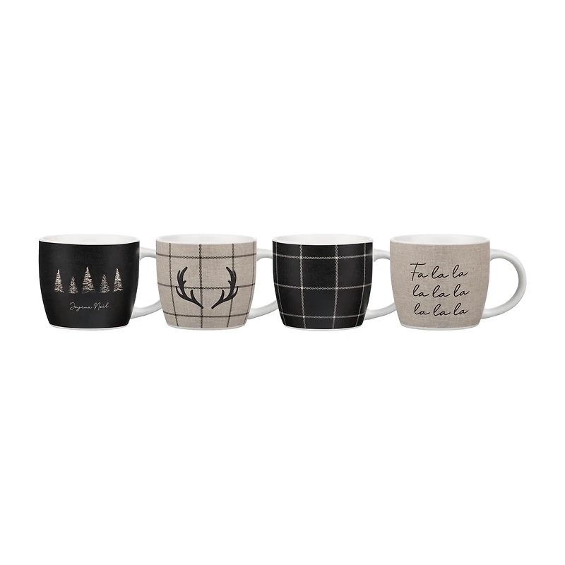Set of 4 Holiday Mugs