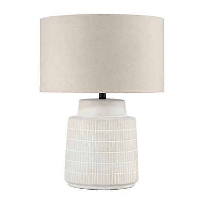 Ceramic Ribbed Table Lamp